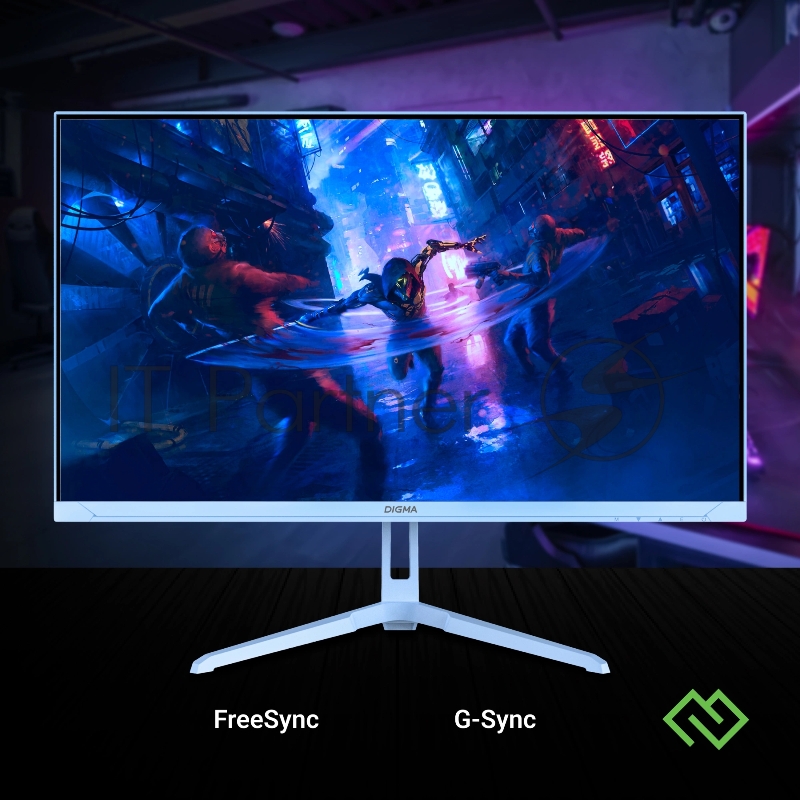 Монитор 23,8 Digma Overdrive 24P410F IPS 1920x1080 200H 2ms 300cd 178гр/178гр HDMI DP USB голубой