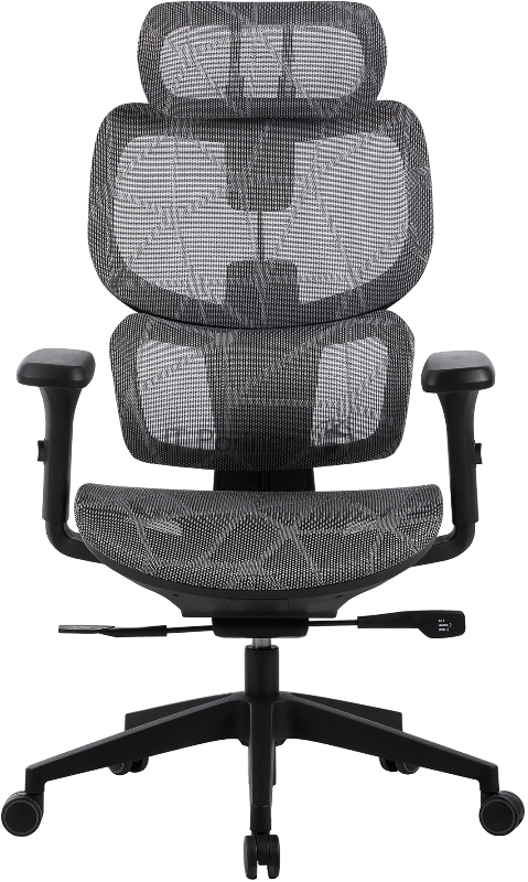 Кресло Cactus CS-MC555-GY черный/серый сетка