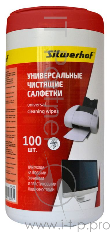 Салфетки Silwerhof универсальные туба 100шт влажных