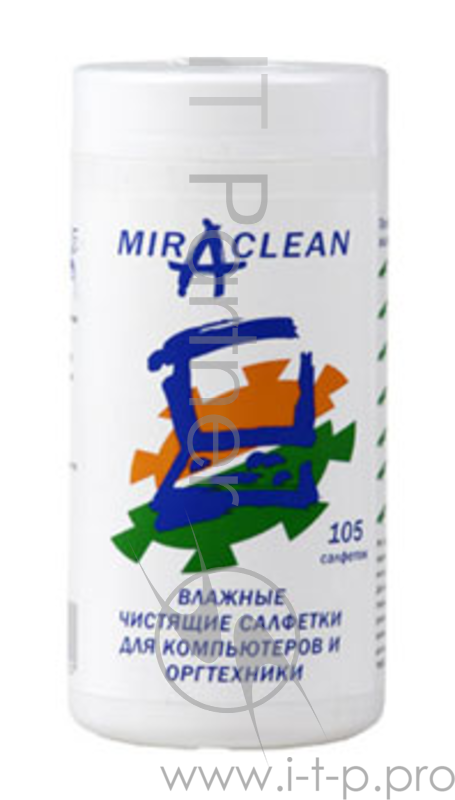 Салфетки Miraclean (24053), Влажные салфетки для компьютеров и оргтехники (105 шт.), туба