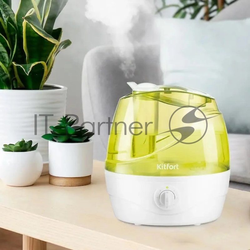 Увлажнитель воздуха Kitfort КТ-2834-2 32Вт (ультразвуковой) белый/салатовый