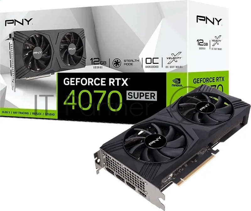Видеокарта PNY NVIDIA GEFORCE RTX 4070 SUPER 12GB VERTO Dual Fan Edition DLSS 3
