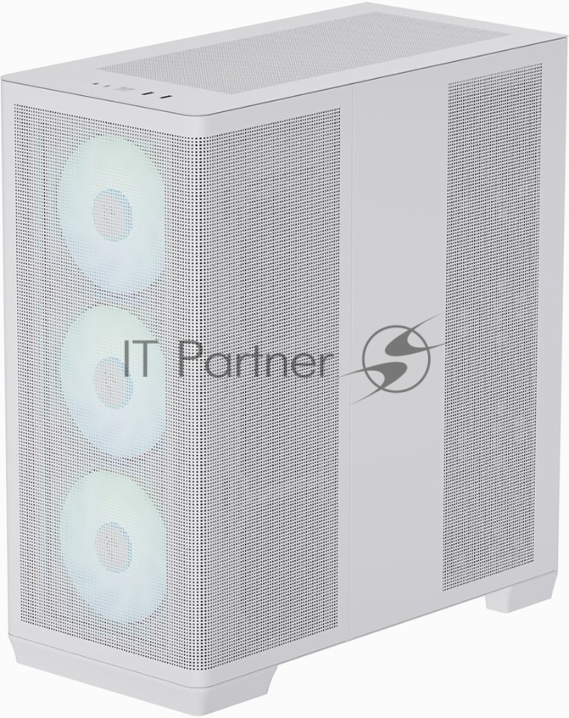 Корпус Mid-Tower AEROCOOL APNX CREATOR C1-WT-V1 white (ATX, без БП, ARGB fans, 3*USB3.2) (4711099474318)