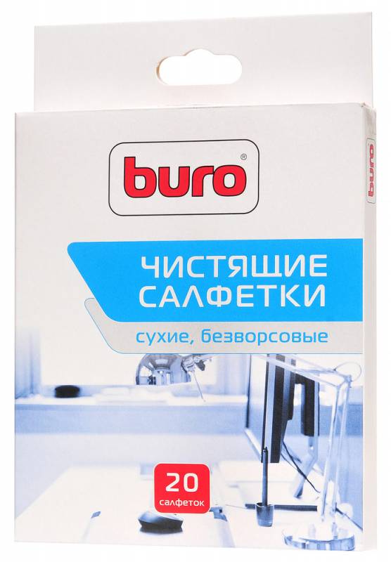 Салфетки Buro BU-Udry, 20 шт для удаления пыли коробка 20шт сухих