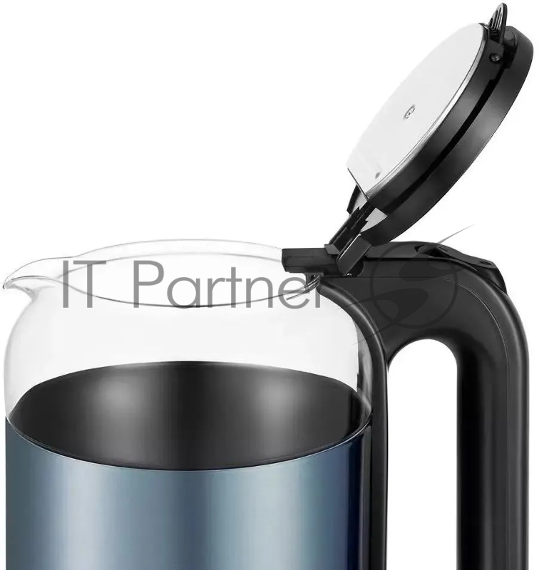 Чайник электрический Kitfort КТ-6644 1.8л. 1700Вт синий корпус: стекло/металл/пластик