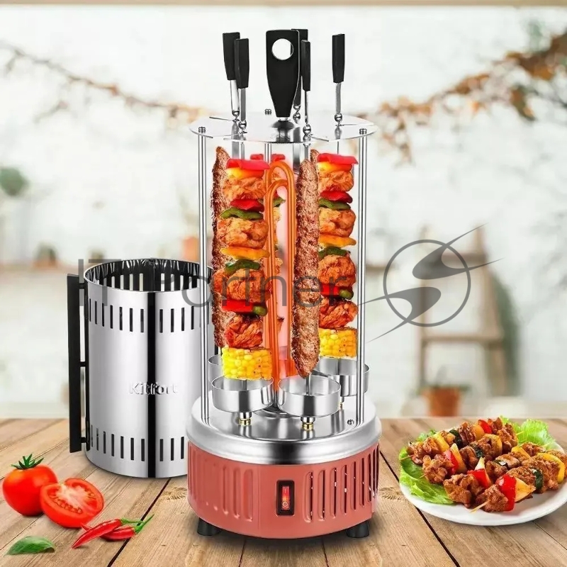 Шашлычница электрическая Kitfort КТ-1407 900Вт нержавеющая сталь/оранжевый