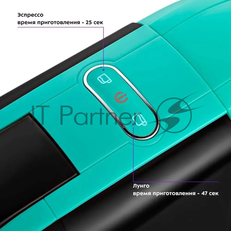 Кофемашина Kitfort КТ-7105-3 1450Вт черный/бирюзовый