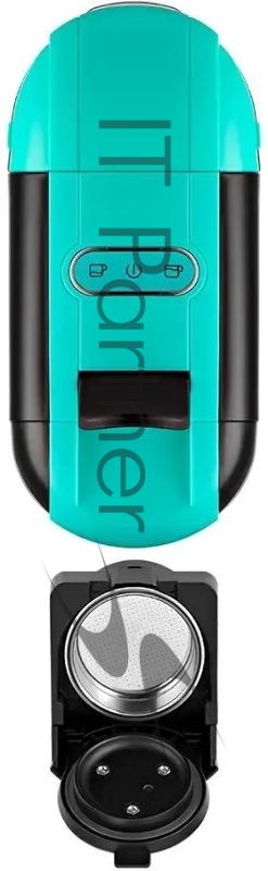 Кофемашина Kitfort КТ-7105-3 1450Вт черный/бирюзовый