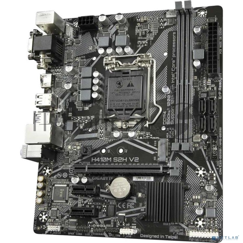 Материнская плата Gigabyte H410M S2H V2 (V2.0) Socket 1200, Intel®H470, 2xDDR4-2666, D-SUB+DVI-D+HDMI, 1xPCI-Ex16, 2xPCI-Ex1, 4xSATA3, 1xM.2, 8 Ch Audio, GLan, (4+2)xUSB2.0, (2+2)xUSB3.2, 2xPS/2, mATX