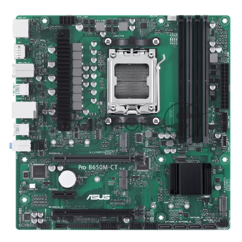 Материнская плата ASUS PRO B650M-CT-CSM, Socket AM5, B650, 4*DDR5, DP+HDMI, 4xSATA3, Audio, Gb LAN, USB 3.2, USB 2.0, mATX 90MB1EC0-M0EAYC