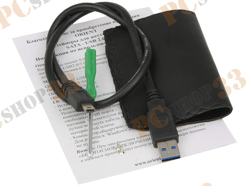 Контейнер ORIENT 2559U3 для 2.5 SATA HDD, черный (USB3.0)