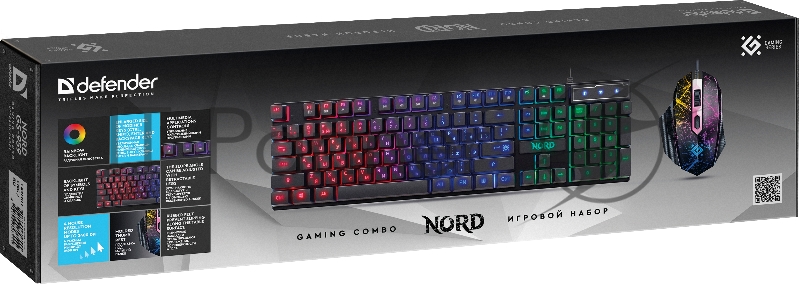 Клавиатура + мышка NORD GS-959 RU BLACK 52959 DEFENDER