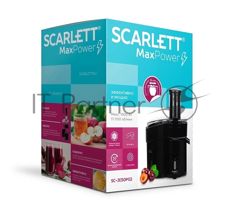 Соковыжималка SCARLETT SC-JE50P02 BLACK