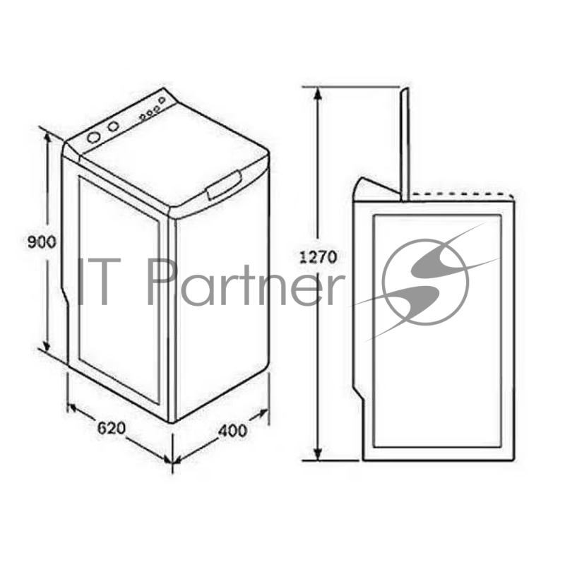 Стиральная машина Indesit BTW B7220P белый, загрузка вертикальная 7 кг, 1150 об/мин., класс: Е