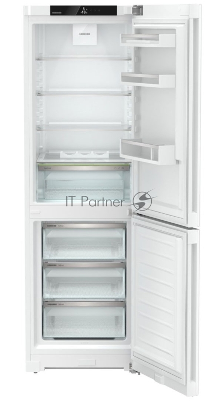 Холодильники LIEBHERR/ Pure, EasyFresh, МК NoFrost, 3 контейнера МК, в. 185,5 см, ш. 60 см, улучшенный класс ЭЭ, внутренние ручки, белый цвет