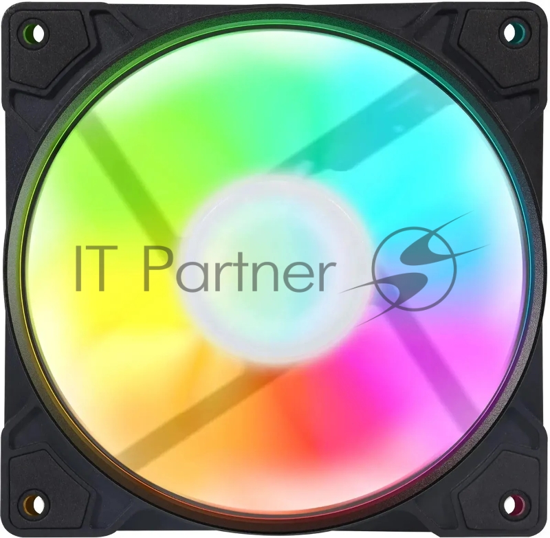 Вентилятор GMNG GG-CF120FRGB1-PWMBK RGB 120x120x25mm черный 4-pin 20-28dB 126gr Ret