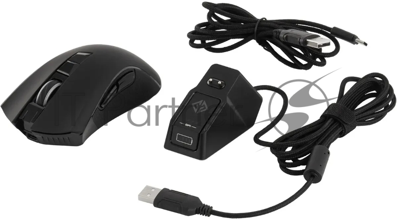 Мышь GMNG GG-MS400WO черный оптическая (10000dpi) беспроводная USB (7but)