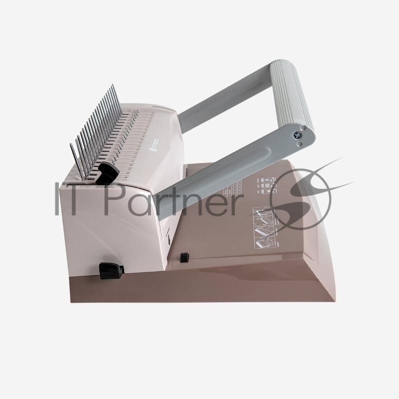 Переплетчик ГЕЛЕОС БП-16 коричневый на пластиковую пружину, А4, ручная перфорация 16 листов, переплет макс до 500 л., глубина перфорации 2-3-4-5 мм