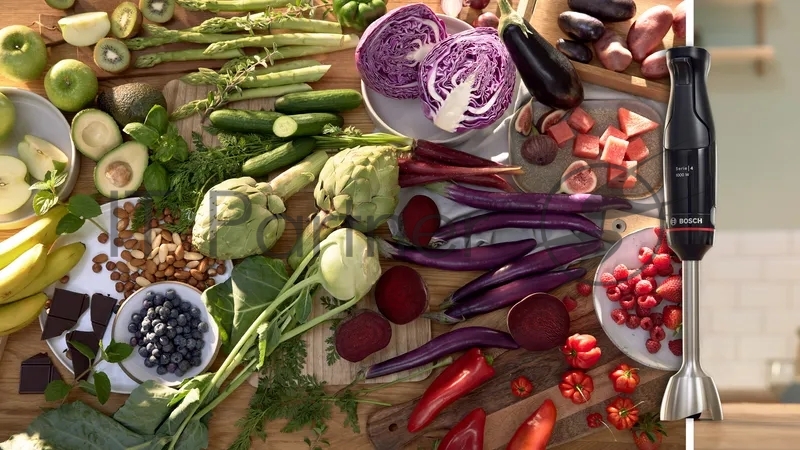 Блендер Bosch/ Блендер Bosch, погружной, мощность 1000 Вт, механическое управление, 5 насадок, цвет черный