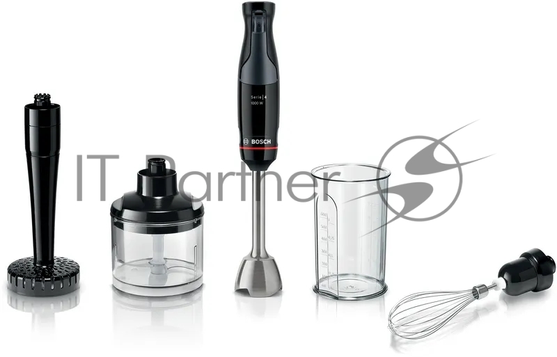 Блендер Bosch/ Блендер Bosch, погружной, мощность 1000 Вт, механическое управление, 5 насадок, цвет черный