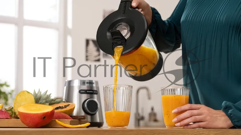 Блендер Bosch/ Блендер Bosch, стационарный, мощность 1200 Вт, поворотный переключатель, импульсный режим, плавная регулировка скорости, нож с 4 лезвиями ProEdge, цвет нержавеющая сталь