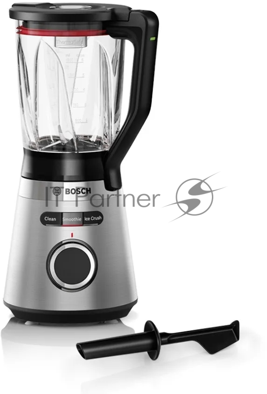 Блендер Bosch/ Блендер Bosch, стационарный, мощность 1200 Вт, поворотный переключатель, импульсный режим, плавная регулировка скорости, нож с 4 лезвиями ProEdge, цвет нержавеющая сталь