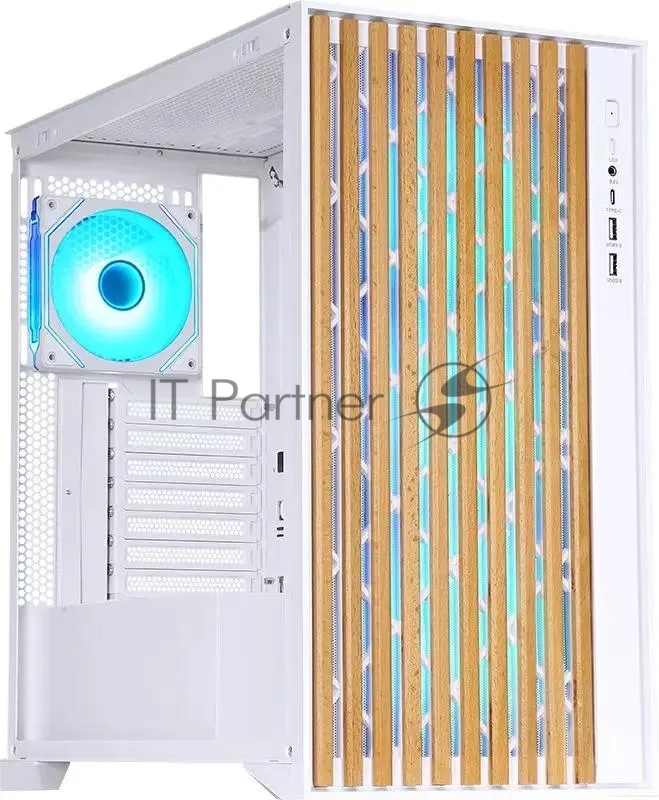 Корпус Formula TimberLine T0 белый без БП mATX 6x120mm 6x140mm 2xUSB3.0 audio