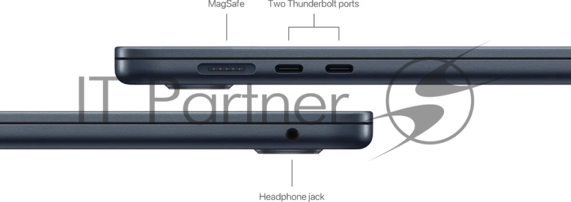 Ноутбук Apple MacBook Air A3114 M3 8 core 8Gb SSD256Gb/10 core GPU 15.3 Liquid Retina (2880x1864) Mac OS midnight WiFi BT Cam (MRYU3B/A)