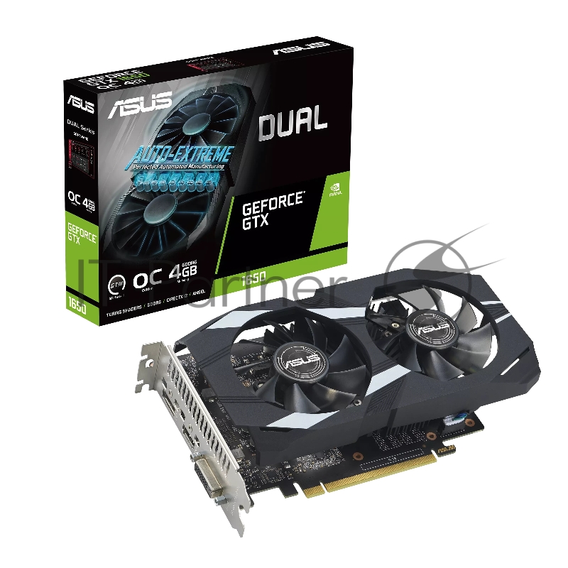 Видеокарта Asus PCI-E DUAL-GTX1650-O4GD6-P-EVO NVIDIA GeForce GTX 1650 4Gb 128bit GDDR6 1620/12000 DVIx1 HDMIx1 DPx1 HDCP Ret