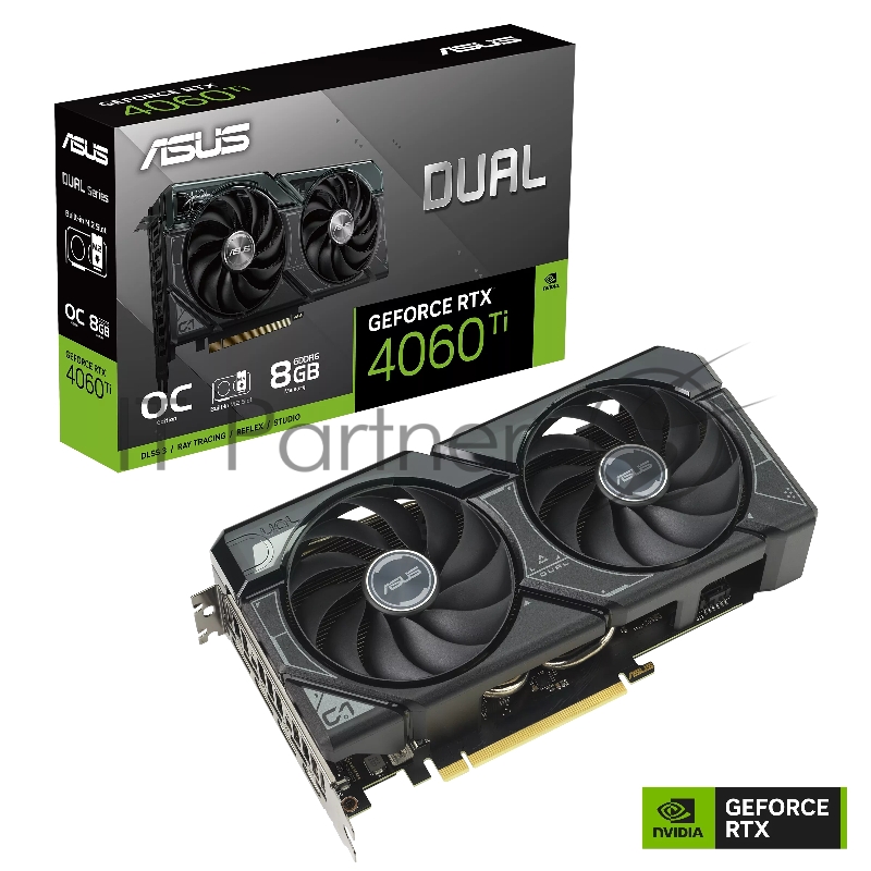 Видеокарта ASUS DUAL-RTX4060TI-O8G-SSD GeForce RTX4060TI 8Gb 128bit GDDR6 2565/18000 HDMIx1 DPx3 HDCP Ret