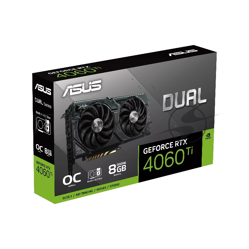 Видеокарта ASUS DUAL-RTX4060TI-O8G-SSD GeForce RTX4060TI 8Gb 128bit GDDR6 2565/18000 HDMIx1 DPx3 HDCP Ret