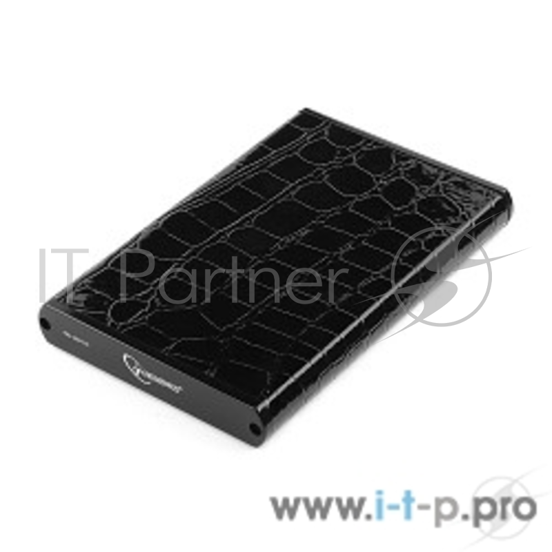 Контейнер Gembird EE2-U2S-70L для 2.5 SATA HDD, алюминиевый, черный, с рисунком (USB2.0)