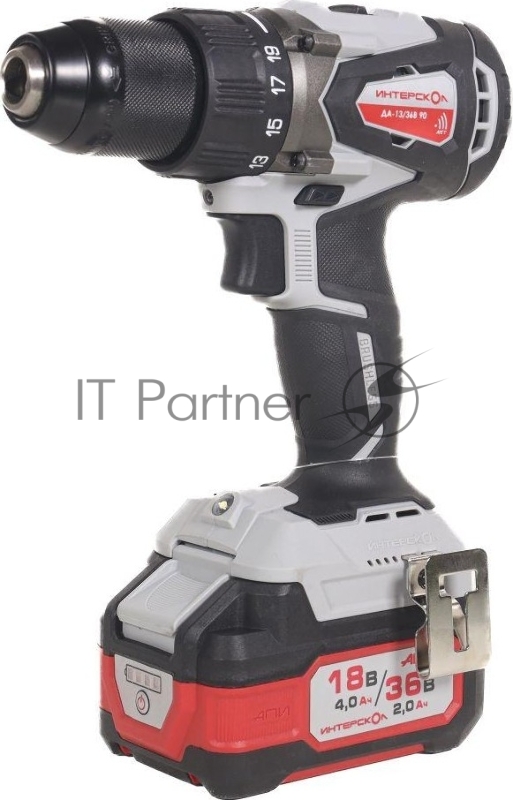Дрель-шуруповерт аккумуляторная INTERSKOL DA-13/36V 90