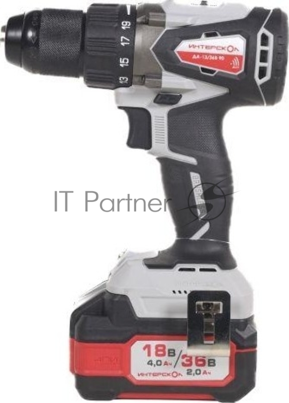 Дрель-шуруповерт аккумуляторная INTERSKOL DA-13/36V 90