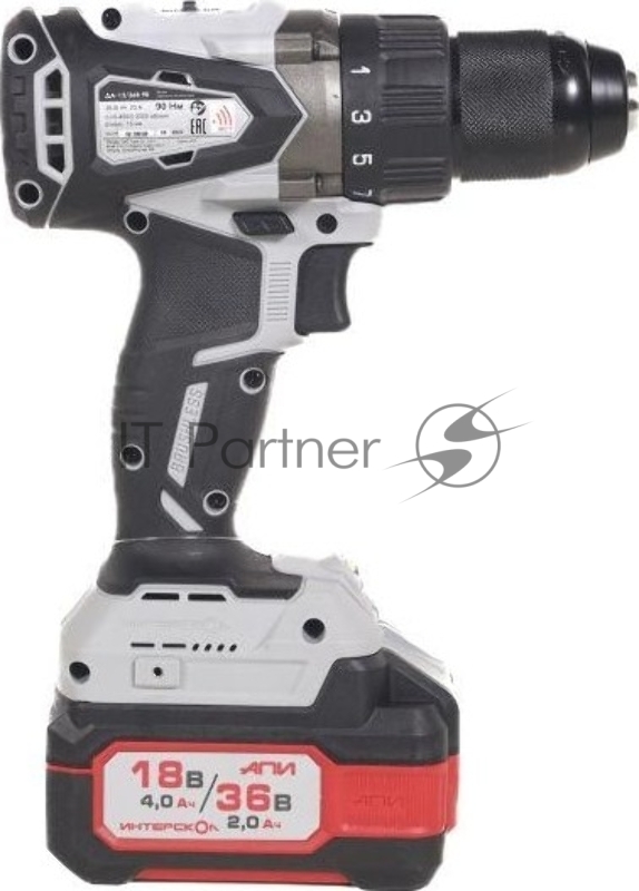 Дрель-шуруповерт аккумуляторная INTERSKOL DA-13/36V 90