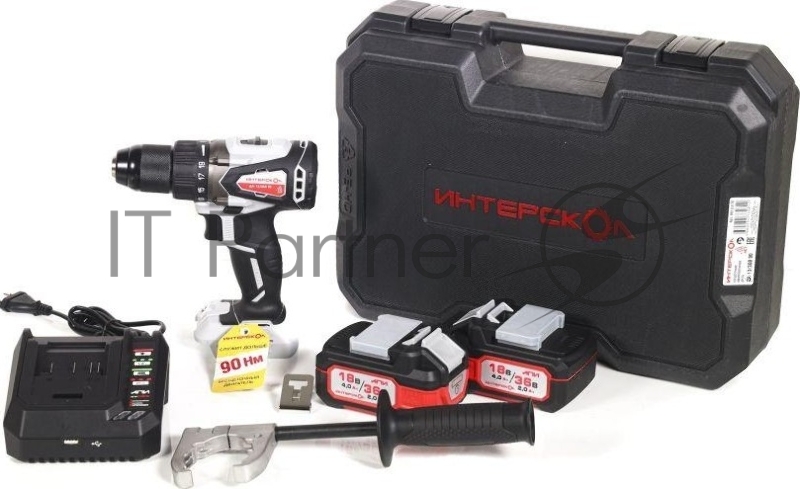Дрель-шуруповерт аккумуляторная INTERSKOL DA-13/36V 90