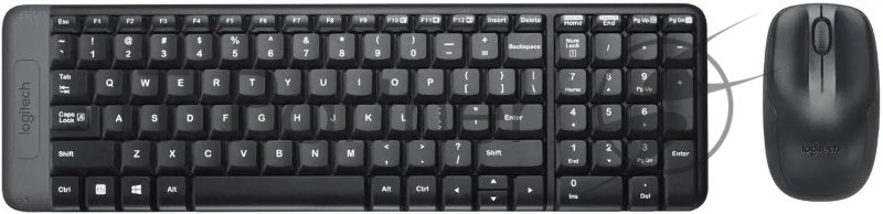 Комплект беспроводной клавиатура+мышь Logitech MK220 black (920-003236)