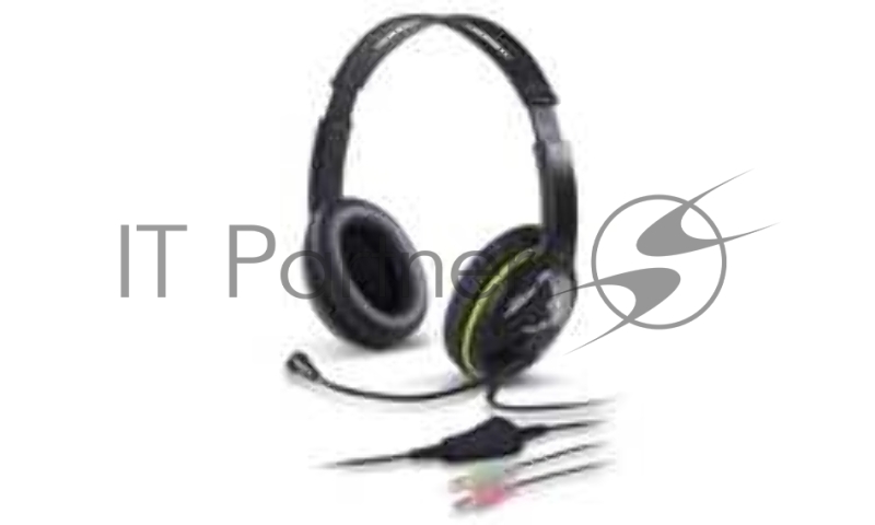 Наушники Genius Гарнитура HS-400A черно/зеленый