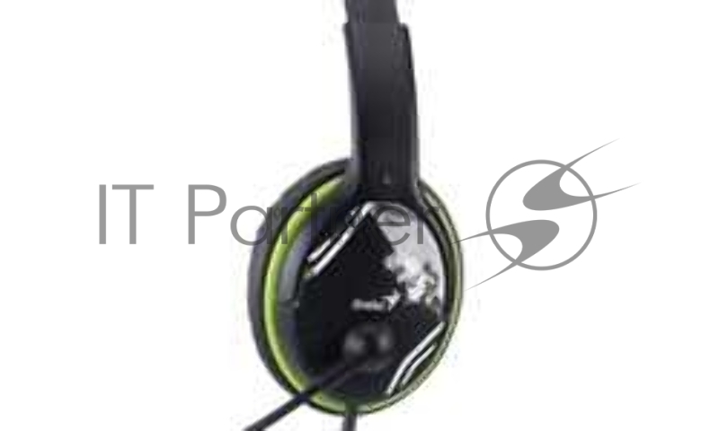 Наушники Genius Гарнитура HS-400A черно/зеленый