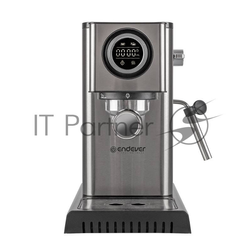 Кофеварка рожкового типа электрическа Endever Costa-1090, объем-1,2л, нержавеющая сталь, мощность 1400 Вт, давление 15 бар, 2 шт/уп