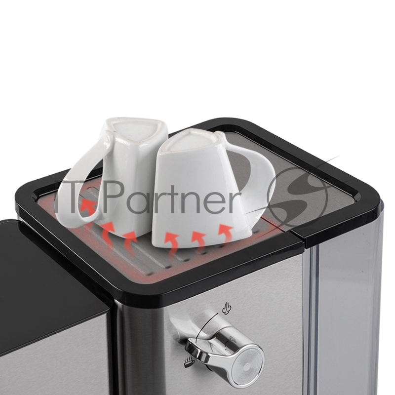 Кофеварка рожкового типа электрическа Endever Costa-1090, объем-1,2л, нержавеющая сталь, мощность 1400 Вт, давление 15 бар, 2 шт/уп