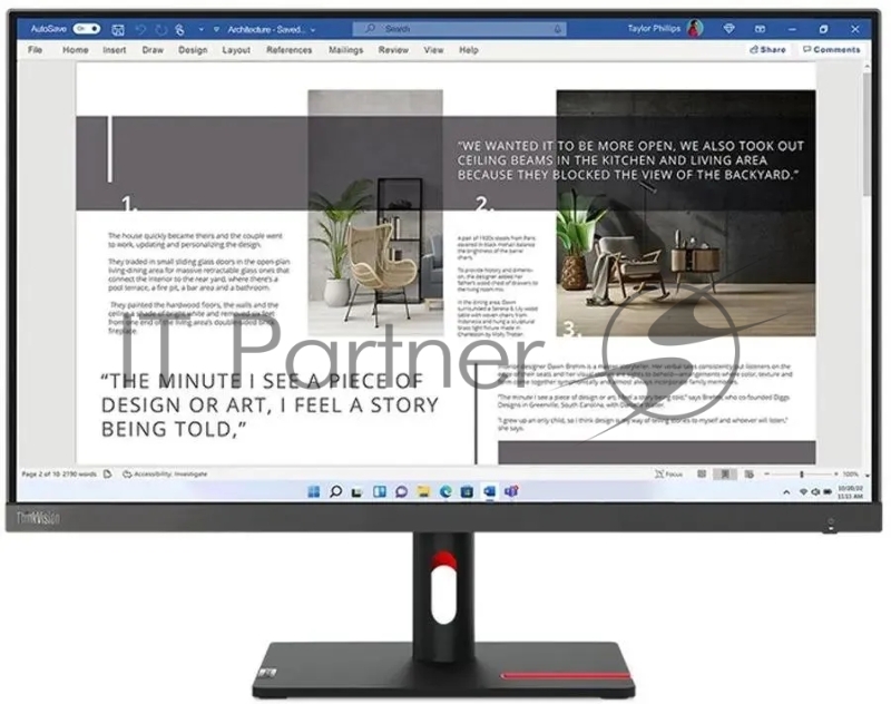 Монитор Lenovo 27 ThinkVision S27i-30 черный IPS LED 4ms 16:9 HDMI матовая 1300:1 300cd 178гр/178гр 1920x1080 100Hz VGA 4.76кг