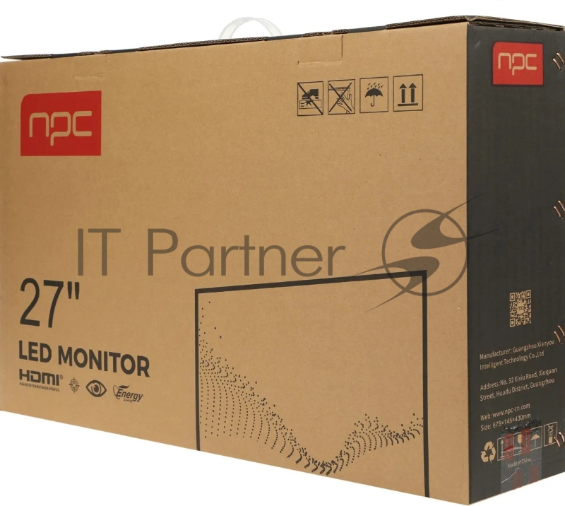 Монитор NPC 27 MZ2704 черный IPS LED 5ms 16:9 HDMI M/M матовая 250cd 178гр/178гр 2560x1440 100Hz DP 2K USB 4кг