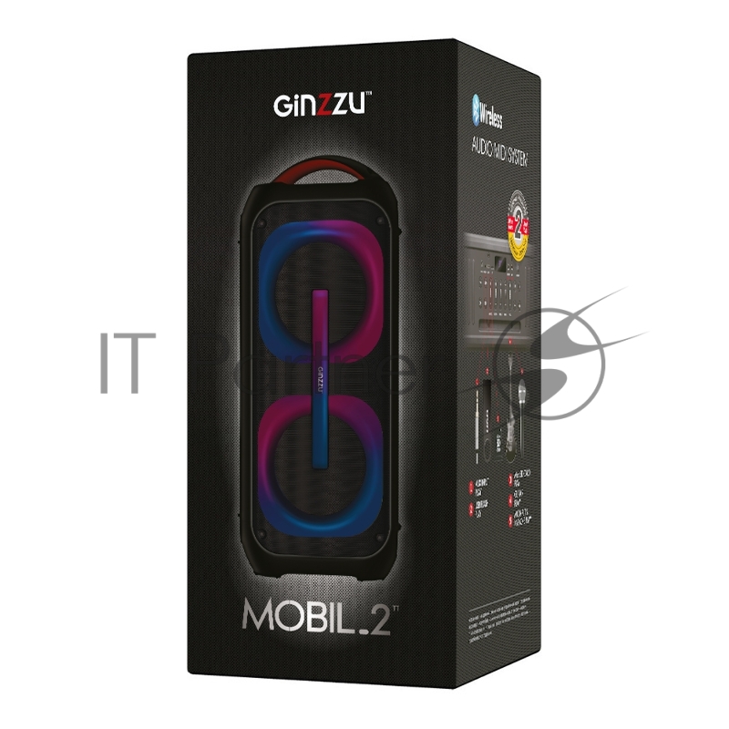 Акустическая система Ginzzu GM-112, Midi, BT/USB/TF/MIC/ДУ