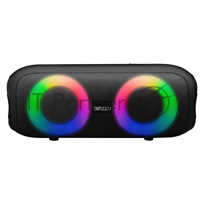 Колонка BlueTooth Ginzzu GM-918B, 3,6Ah/TWS/USB/TF/AUX/RGB