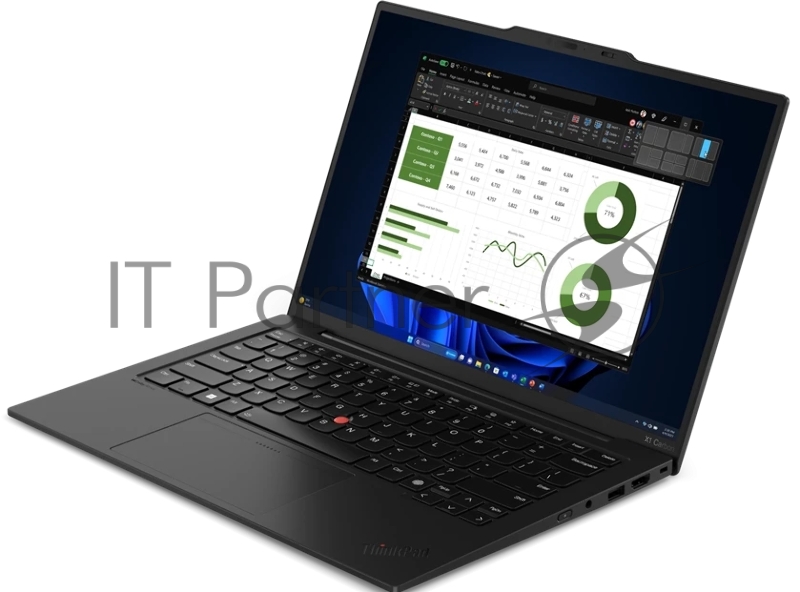 Ноутбук ThinkPad X1 Carbon Gen 12 14 WUXGA (1920x1200) IPS 400N, Intel Ultra 7 155H, 16GB LPDDR5x 6400, 512GB SSD M.2, Intel Arc Graphics, WiFi6,BT, FPR, LTE, FHD Cam, 57Wh,65W USB-C, Win 11 Pro, 1Y, 1.09kg
