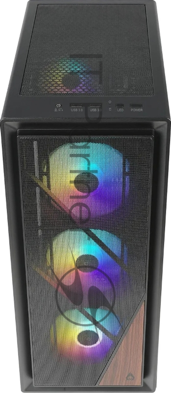 Корпус Azza Forest черный без БП ATX 4x120mm 4x140mm 2xUSB3.0 audio bott PSU