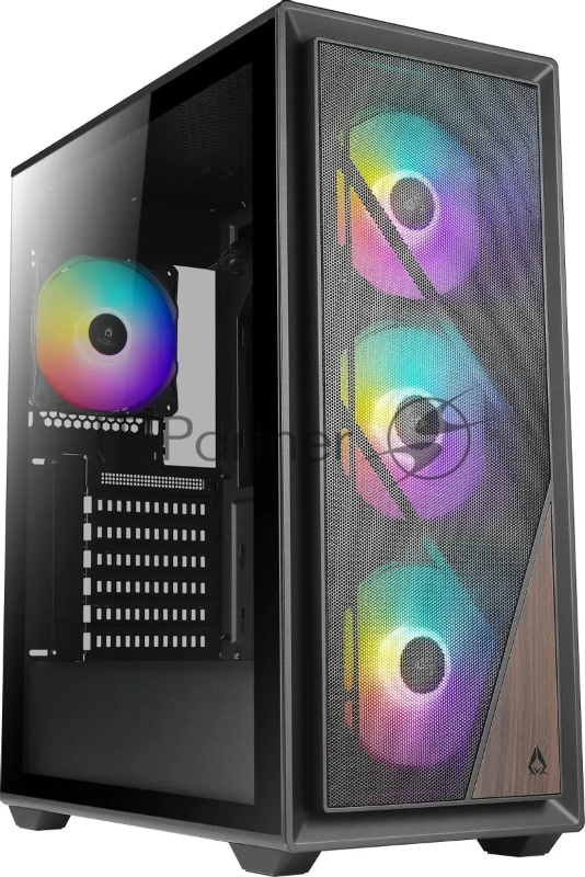 Корпус Azza Forest черный без БП ATX 4x120mm 4x140mm 2xUSB3.0 audio bott PSU