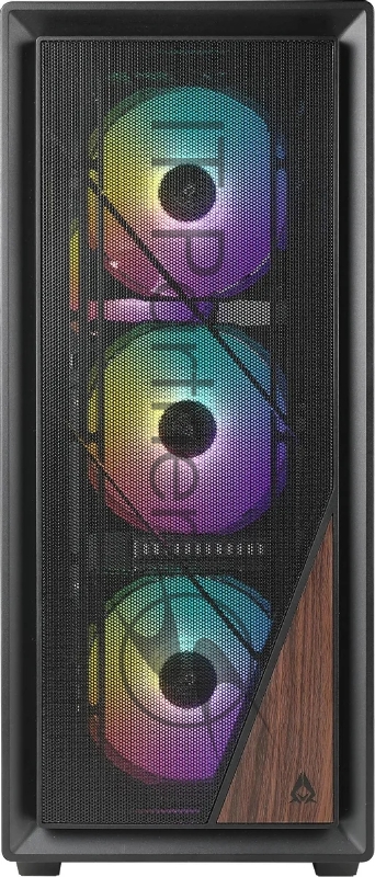 Корпус Azza Forest черный без БП ATX 4x120mm 4x140mm 2xUSB3.0 audio bott PSU