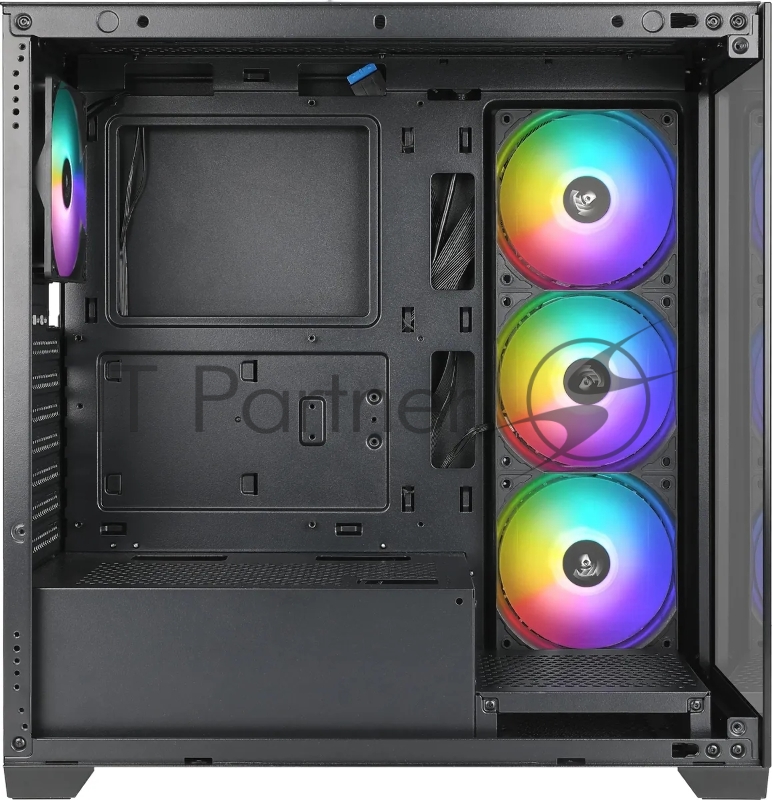 Корпус Azza Neptune черный без БП ATX 5x120mm 2x140mm 2xUSB2.0 1xUSB3.0 audio bott PSU